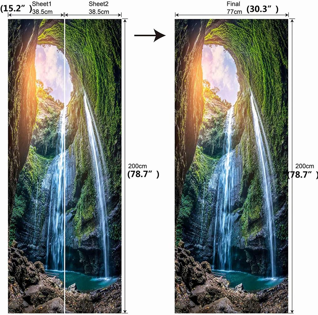 Наклейка на дверь, настенная бумага, 3D обои, сделай сам, постер, художественные фрески, домашний декор, наклейки с цитатой, украшение, самоклеящиеся съемные садовые
