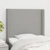 VidaXL Headboard with Ears Light Grey 83x16x118-128 Cm Fabric3119274