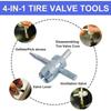 T-Hook Design Tire Valve Core Tools Tire Valve Stem Core Tool  Car Tire Maintenance