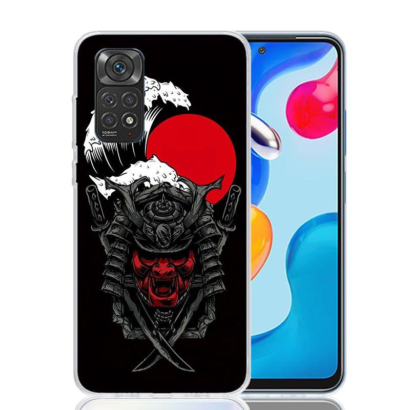 Японский Темный Дракон Татуировка Чехол для Телефона Для Xiaomi Redmi Note 15 14 13 12S 12 Pro Plus 11S 11E 11 11T 10S 10 Арт Мягкий Узор Cov