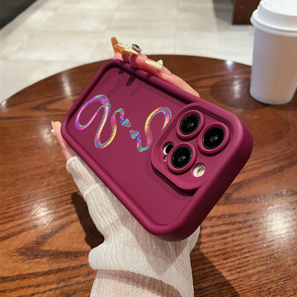 N73 Мягкие чехлы для телефонов с ангельскими глазками и рисунком в виде змеи черного золота для iPhone 15 14 12 11 Pro Max 13 mini 7 8 6S Plus XS Max XR SE противоударный чехол-бампер