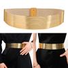 Gold Waist Belt Ladies Fashion Golden Buttoning Belt Dress Shirt Tight Waistband Fashion Accessory for Women