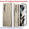 Жесткий доспех для Samsung Galaxy Z Fold 4 Fold3 5g, чехол-подставка, защитная петля, стеклянная пленка