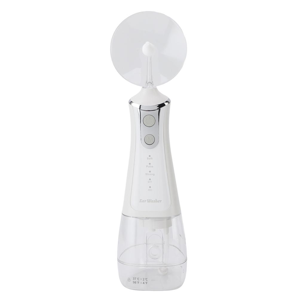 Ear Wax Removal Tool Safe Effective Rechargeable Electric Ear Irrigation Flushing System Cleaner Kit with Cotton Swabs for Home