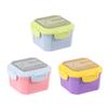 Sturdy Plastic Salad Container for Adults Large Capacity Includes Tray and Forks Dishwasher Safe Elegant Designs