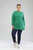 Women's Style Plus Size Tunic Hijab Clothing Large Size Tunic Two Thread Green