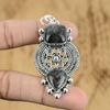 Natural Black Rutile Gemstone Pendant 925 Sterling Silver Jewelry For Women