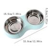Double Pet Food Bowl Stainless Steel Drinkware Pet Drinking Food Dog Food Puppy Feeding Supplies Kitten Food Water Accessories A