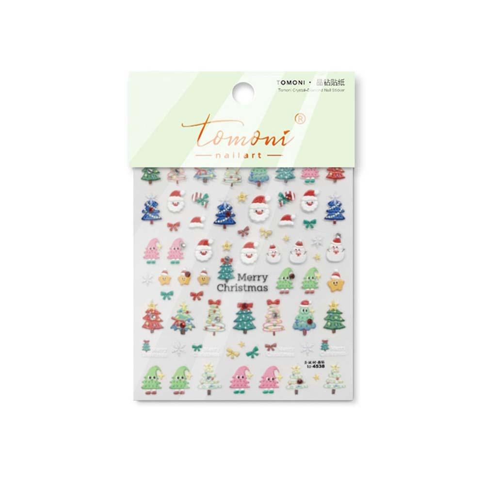 5D Жемчужные Рождественские Наклейки для Ногтей Аксессуары для Ногтей Рождественские Украшения для Ногтей Леди/Девушки