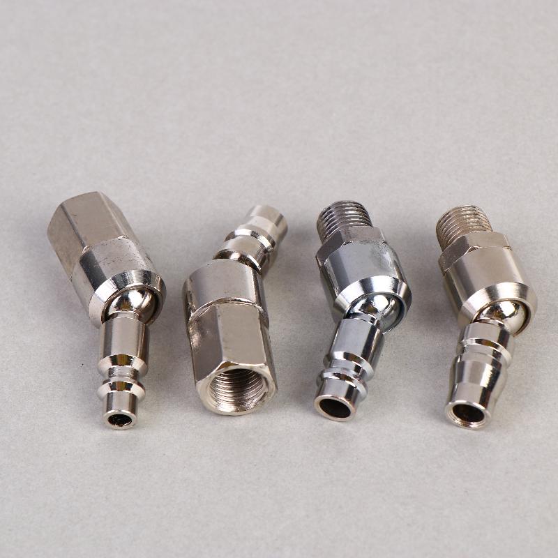 1 шт. Европейский/Японский C/Американский тип Соединение с резьбой BSP 1/4" Поворотные фитинги для пневмоинструмента 360° Вращающийся Быстроразъемное соединение для воздушного шланга и краскопульта