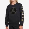 Jordan Side Letter Print Logo Crew Neck Long Sleeve Sweatshirt Kids Tops Black DQ3711-010