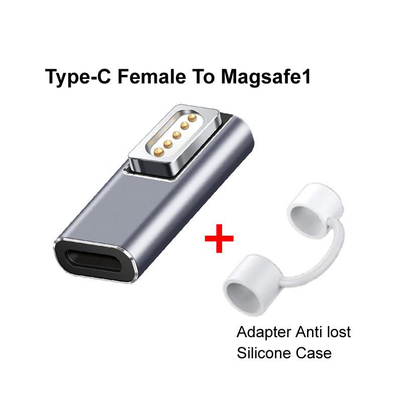 Магнитный адаптер USB Type C PD для Magsafe 1 2 MacBook Air Pro со светодиодным индикатором, быстрая зарядка, магнитный адаптер для подключения