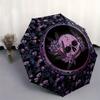 Gothic Skull & Floral Patterned Roundel - Decorative Wall Art or Fabric PanelUmbrella, Portable 3-Fold Umbrella for Men & Women,Christmas Gift ES128