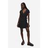 H M Crepe Wrap Style Dress Black 1147246008