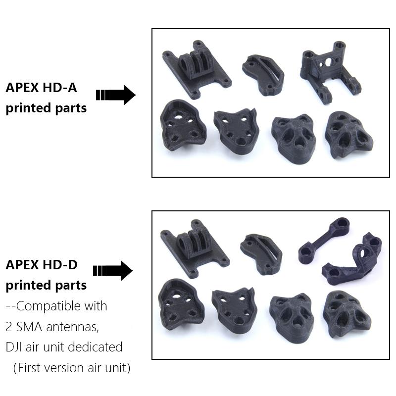 APEX HD Carbon Fiber FPV Frame Freestyle 5/6/7 inch Racing Drone parts for 19/20mm camera | DJI air unit/VISTA VTX kit/analog