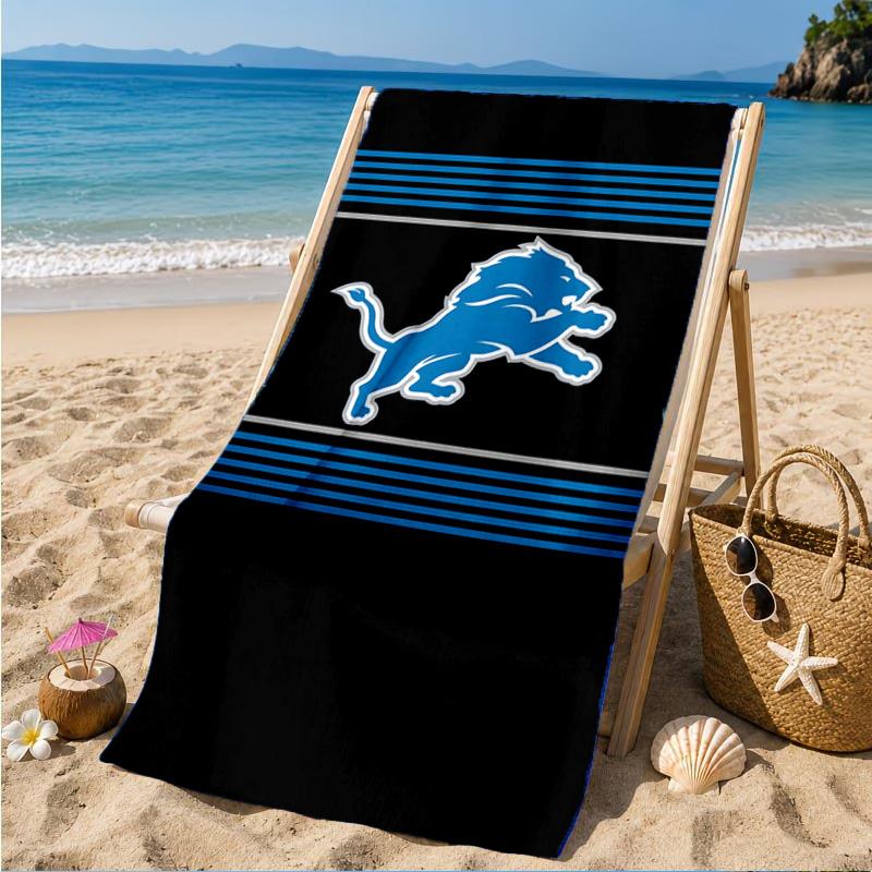Detroit Team Spirit Beach Towel, Microfiber Beach Towel, Perfect For Pool, Beach, Travel, Home Decor Beach Party Fan gifts