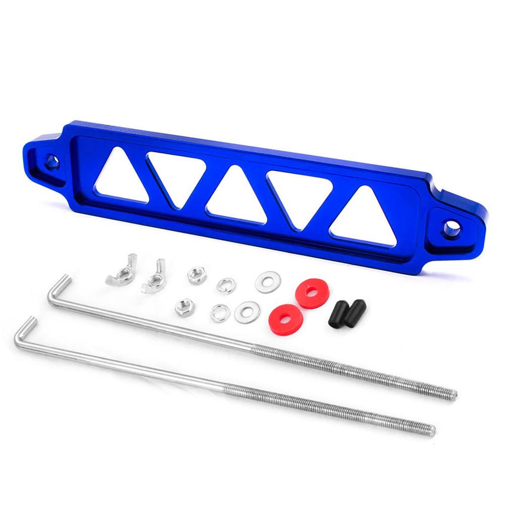 218mm Aluminum Universal Auto Car Battery Tie Down Mount Battery Holder Bracket Brace Bar Burnt Blue