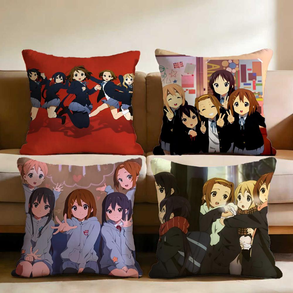 Аниме K-K-ON! Милая Наволочка для Подушки, Универсальная Наволочка для Дома и Автомобиля - Двусторонняя, Мягкая и Прочная для Ежедневного Использования