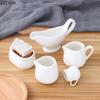 Creative Ceramic Milk Jug Coffee Latte Milk Frother Barista Pull Flower Condensed Milk Can Home Solid Color Coffee Accessories