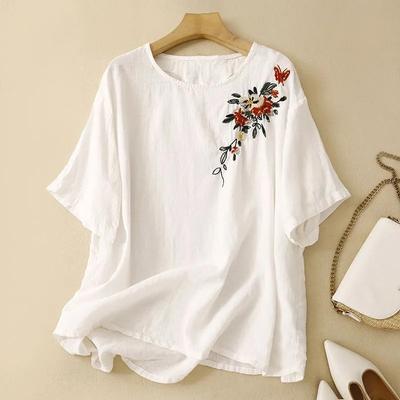 Футболка для женщин, летняя, большого размера, хлопковая футболка, мягкая, свободная, с принтом, повседневная, удобная, пуловер, футболка, топ