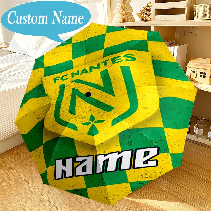 Custom Name Umbrella Nantes Football Crest Umbrella 8-Frame for Travel, Camping, Casual Lightweight Portable, Essential for Family Gifts