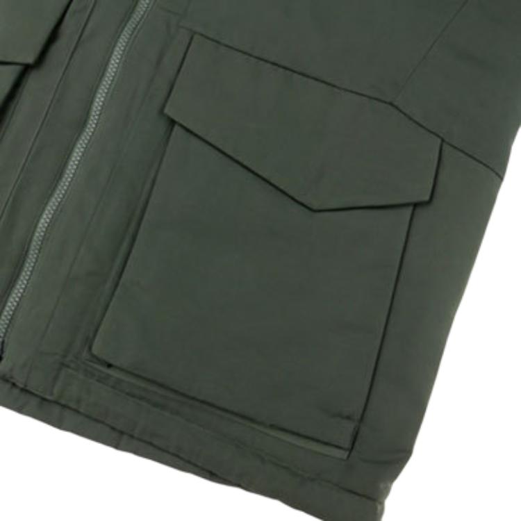 Uniqlo Зимняя мужская куртка пуховик с капюшоном, свободного кроя, на молнии, высокопроизводительная, коллаборация X White Mountaineering, темно-зеленая 442563-58