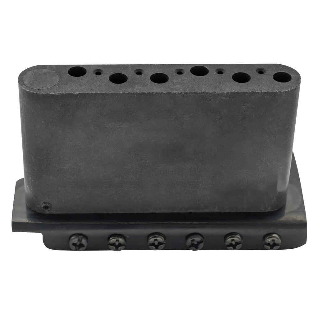 Wilkinson WVC-SB 6-Point Tremolo Bridge Unit with Vintage Steel Saddles and Full Steel Block for USA Vintage StratJapanese Strat Guitars, Black