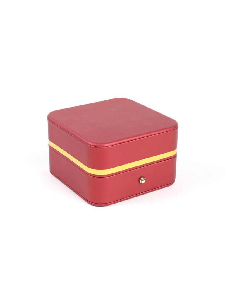 Роскошная шкатулка из искусственной кожи с золотой окантовкой для колец, подвесок, браслетов