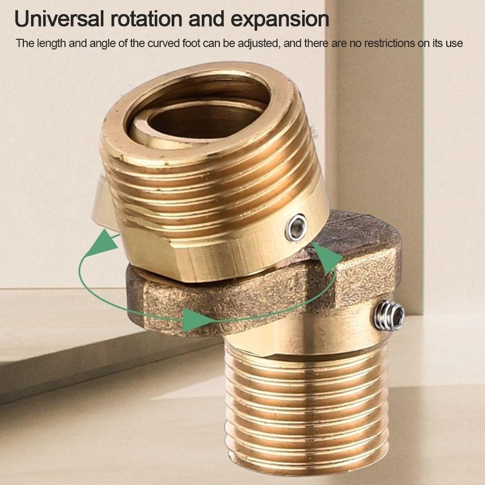 Медный Угловой Изогнутый Носик Регулировка Угла Настенный Адаптер для Душевого Смесителя Утолщенный Эксцентриковый Винт Угловая Ванная Комната Фурнитура