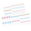 120PCS Ball Cake Topper Sticks Blue Roseate Gold 1.5cm 2cm 2.5cm 3cm 4cm Foam Balls Cake Decorations for Birthday Cake