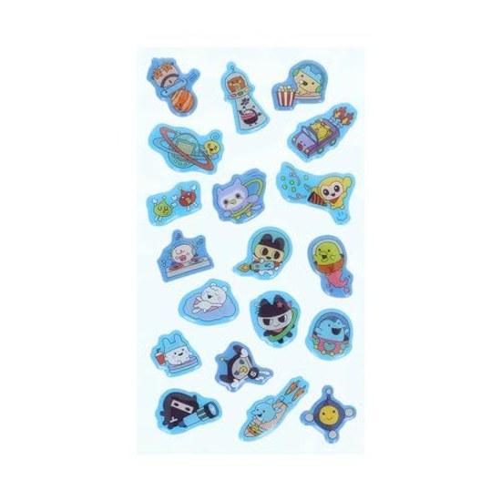 Sun-Star Stationery Tamagotchi Goods Sticker Pukuri Blue
