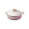 Pearl Metal Tabletop IH Ceramic For Natural Cook Pure Pot, Pot, 20cm, Compatible, Processing, 1-2 People, Pink, HB-6972