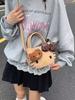 Мультяшная сумка через плечо Hello Kitty для девочек из ПУ-материала с вместительным отделением