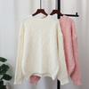Autumn and Winter New Gentle Wind Loose Knitted Sweater Top Soft Waxy Retro Twist Sweater Pullover Woman