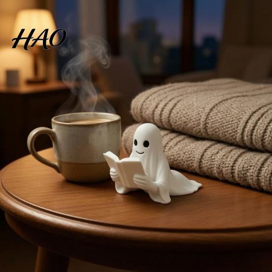 Novelty Reading Gifts Ghost Book Bookmark, 3D Printed Halloween Page Marker, Decorative Clips Lightweight PLA Clip for Students And Office Supplies
