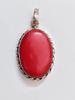 Coral Gemstone Pendant, 925 Steraling Silver Pendant, Red Crystal Pendant, Natural Gemstone, Handmade Pendant, Gift For Her.