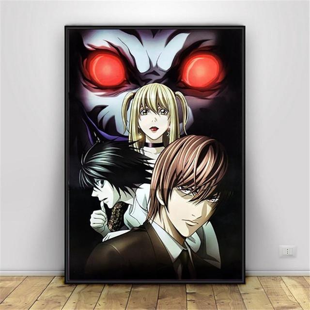 Аниме Death Note мозаика настенные художественные постеры и принты настенная художественная картина холст живопись для украшения гостиной спальни