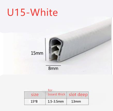 U Edge Banding Car Door Edge Protection Strip Decorative U Frame Bar Crashproof Strip Rubber Vehicle Sealing Strip Car Decor