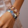 Elastic Colored Oil Rose Bracelet Waterproof Women's Hand Bracelet  Gifts for Women Girl