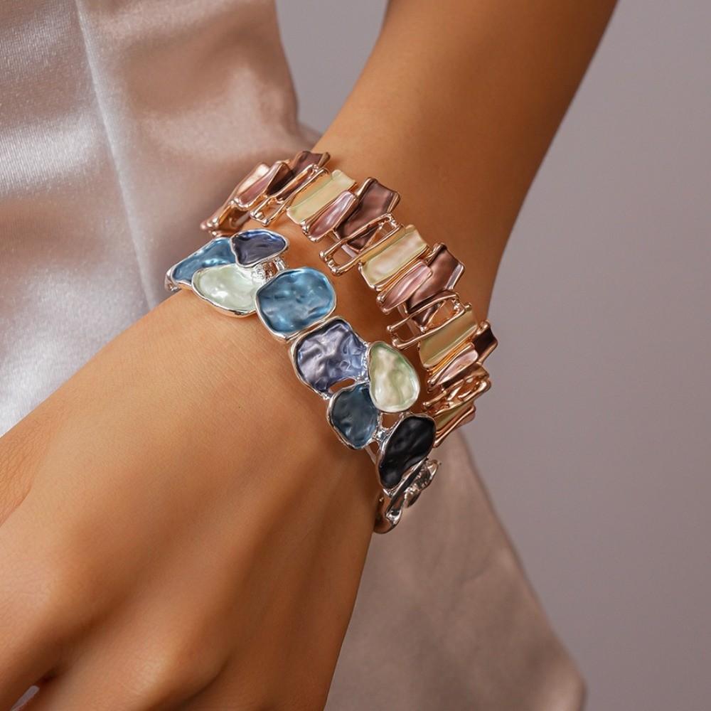 Elastic Colored Oil Rose Bracelet Waterproof Women's Hand Bracelet  Gifts for Women Girl