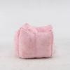 Giant Bean Bag Chair with pillow, Comfy Large Bean Bag Chairs for Adults and Kids, Faux Fur Floor Sofa for Living Room Bedroom Apartment, Pink