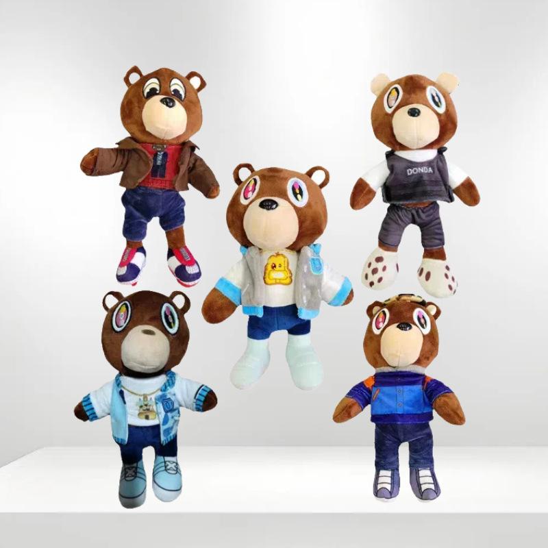 Kawaii Kanye Dropout Bear Teddy Bear Плюшевые игрушки Kanye West Graduation Soft Stuffed Home Room Decor Gift Birthday