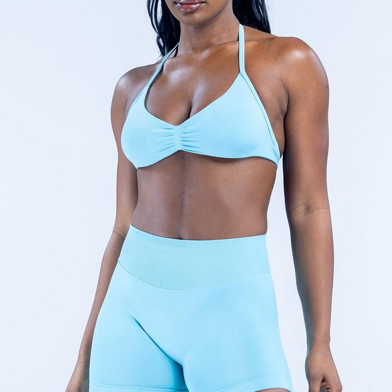 Комплект для фитнеса: топ-бра для йоги и шорты, женский бесшовный комплект из 2 предметов для тренировок