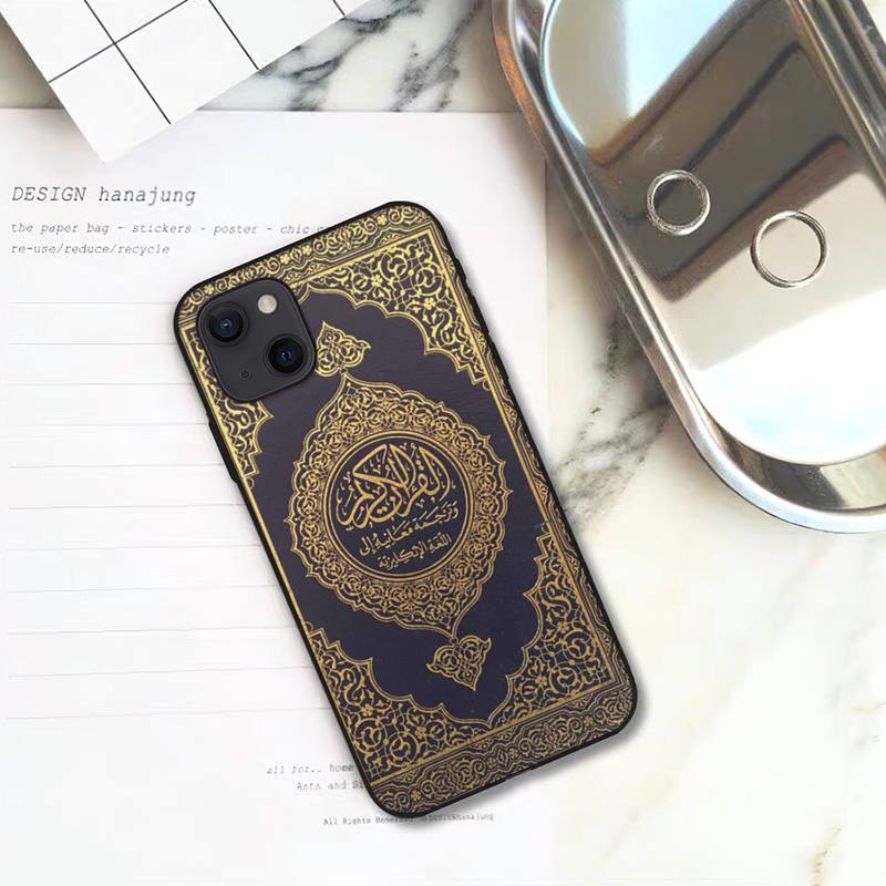 Исламская книга, арабский Коран, исламские цитаты, чехол для телефона для iPhone 11 12 Mini 13 14 15 Pro XS Max X Plus SE XR Shell