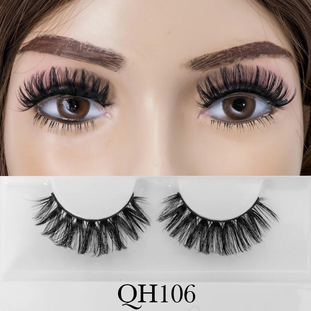 Russian Strip Lashes Winged Style Full Strip Eyelashes D Curl Faux Mink Lashes Cruelty Free Lash Vendor