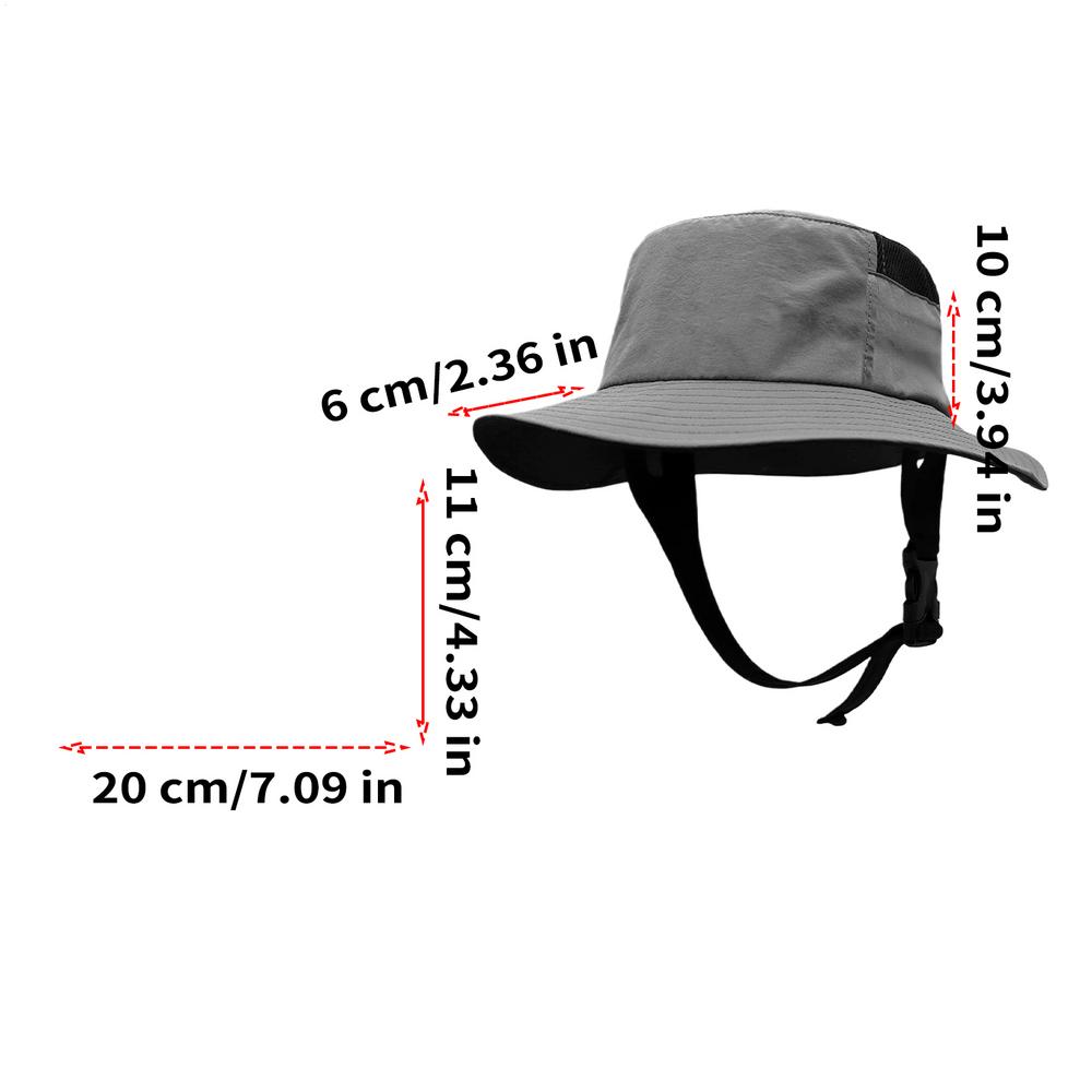 Beach Surf Bucket Hat Adjustable Outdoor Fishing Brim Headwear Detachable Bicycle Protection Surfing Hat For Adults Cycling