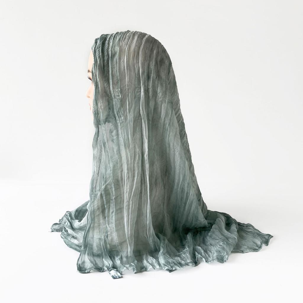 Spring and Summer Sun Protection Wrinkled Solid Color Scarf for Women   Women with Headscarf for Women  Southeast Asia Headscarf for Women