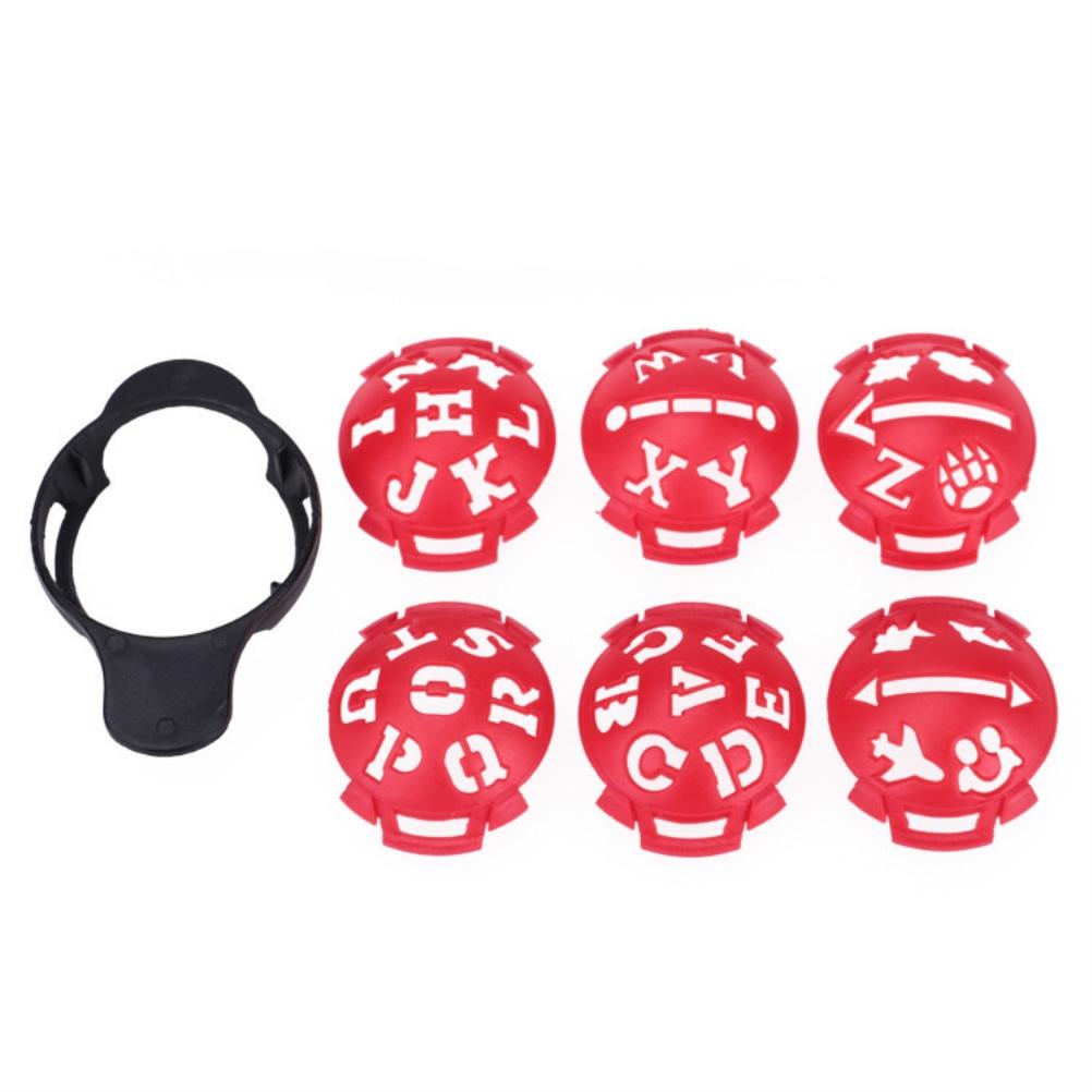 7Pcs Ball Liner Line Marker Template Letter Pattern Ball Scribe Template Drawing Alignment Tool
