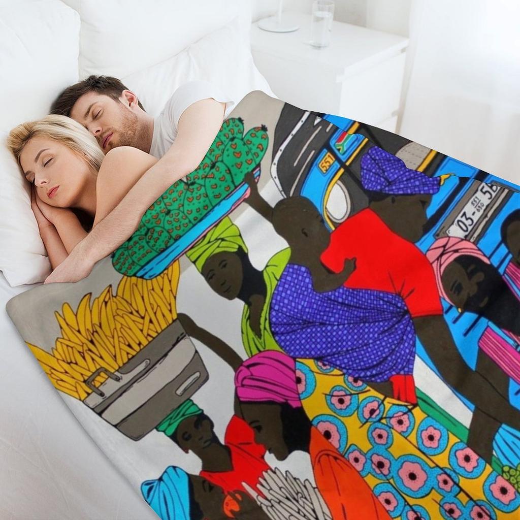 Африканский рынок 2 Плед Роскошный Нап Плюшевый Большой Пледы