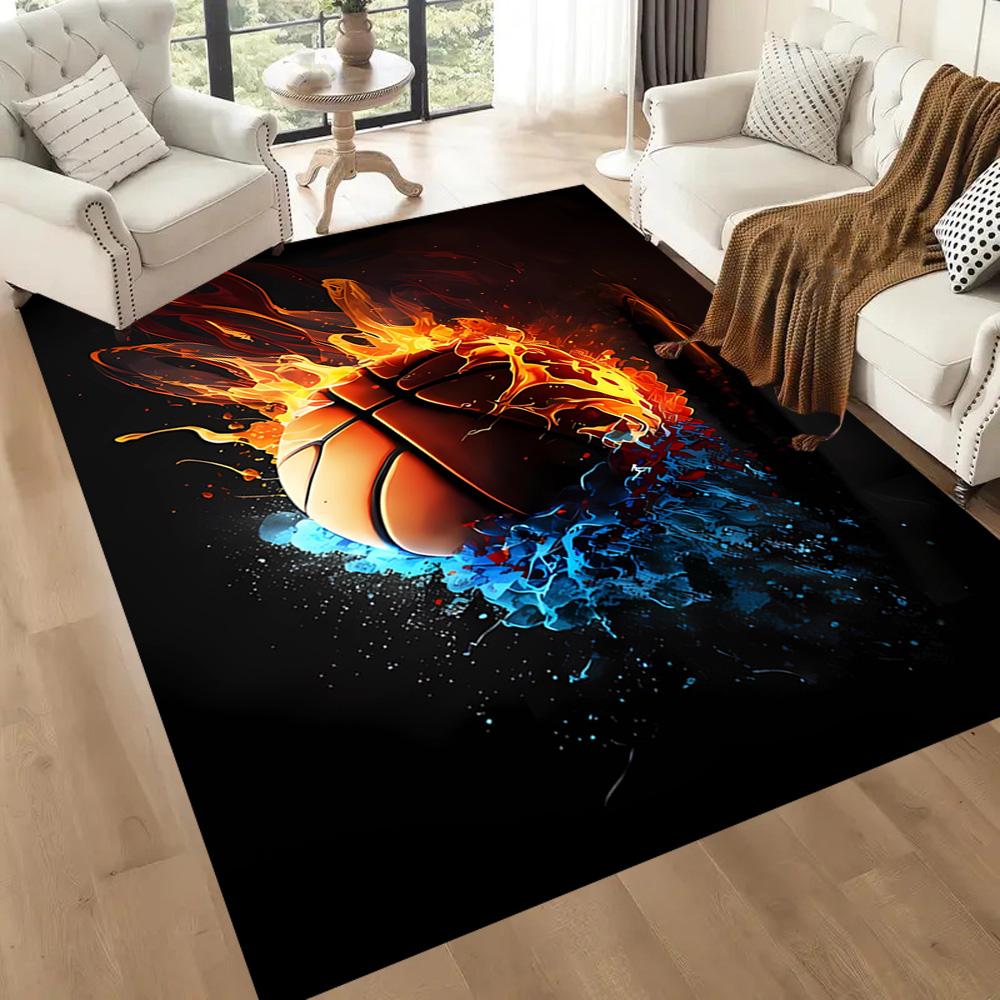 Sports Ball Pattern Floor Mats for Living Room, Bedroom and Room Decoration Are Suitable for Gifts.